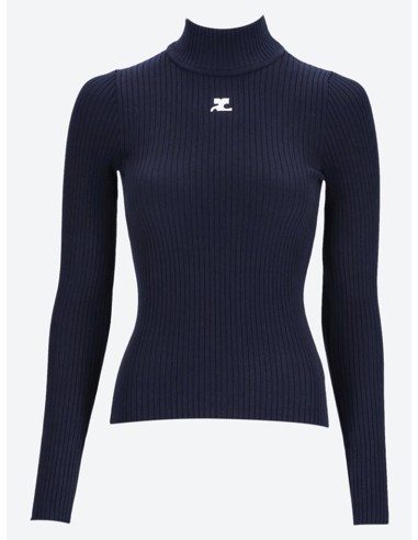 Reedition mockneck rib knit sweater Comparez plus de prix