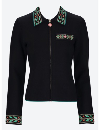 Merino wool embroidered  laurel jacket pas cher chine