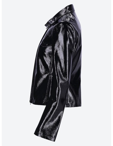 Iconic zipped vinyl biker jacket les ctes